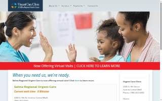 Salina Regional Urgent Care website