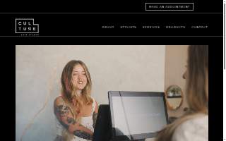 Culture Hair Studio website
