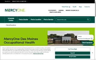 MercyOne Des Moines Occupational Health website