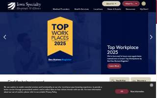 Iowa Specialty Hospital - Des Moines Clinic website