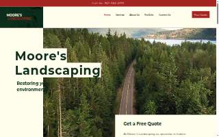 Moore's Landscaping website