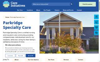 Parkridge Specialty Care website