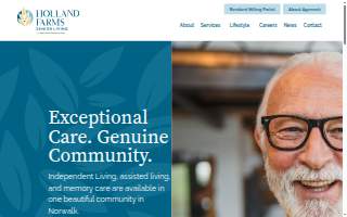 Holland Farms Senior Living website