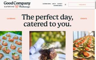 Good Company Catering website