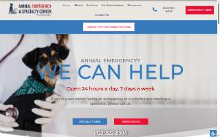 Animal Emergency & Specialty Center of Chattanooga website