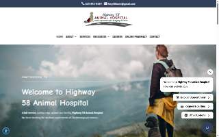 Highway 58 Animal Hospital website