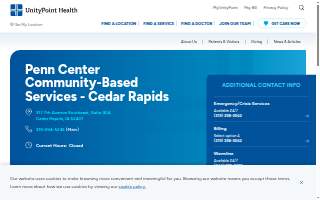 Penn Center Community-Based Services - Cedar Rapids website