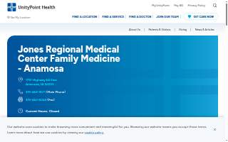 Jones Regional Medical Center Family Medicine - Anamosa website