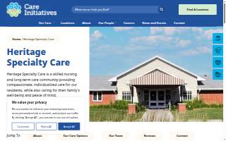 Heritage Specialty Care website