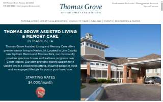 Thomas Grove Assisted Living and Memory Care website