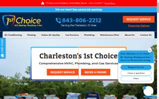 1st Choice A/C, Heating, Plumbing, & Gas website