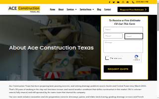 Ace Construction Texas website
