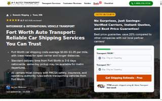 Fort Worth Auto Transport website
