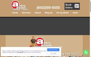 Avery's Plumbing, Tankless, & Water Filtration website