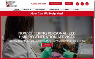 Lubbock Family Medicine website