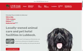 Live Oak Animal Hospital website