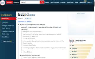 Legend's Restaurant website