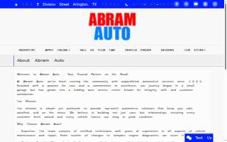 Abram Auto website