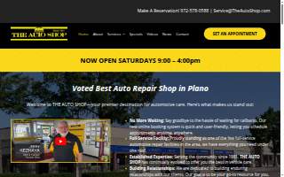 The Auto Shop of Plano website