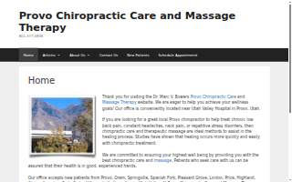 Provo Chiropractic Care and Massage Therapy website