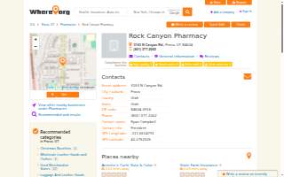 Rock Canyon Pharmacy website