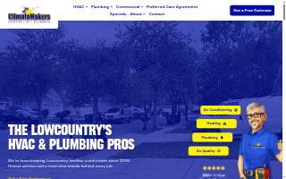 ClimateMakers Heating ● AC ● Plumbing website
