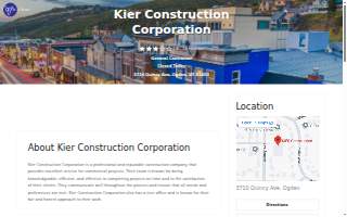 KIER Construction Corporation website