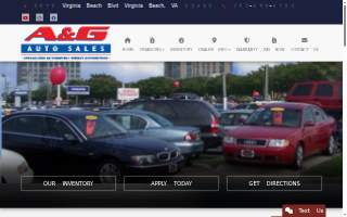 A & G Auto Sales website