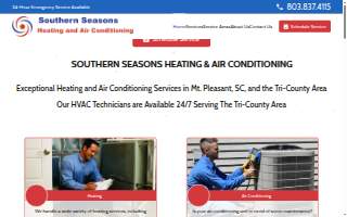 Southern Seasons Heating & Air Conditioning website