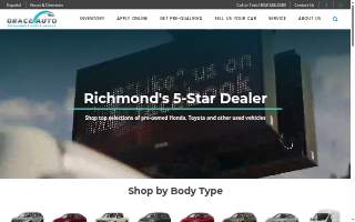 Grace Auto Sales website