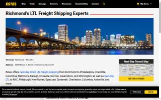 Estes Express Lines of Richmond website