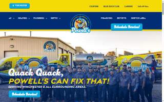 Powell's Plumbing & Air website