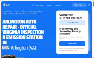 Arlington Auto Repair & Body shop - Virginia Official Inspection n Emission Station website