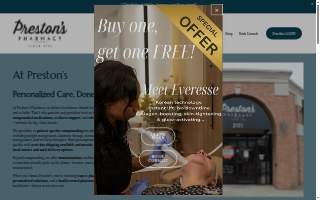 Preston's Pharmacy website