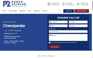 Parks Zeigler, PLLC - Attorneys At Law website