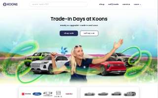 Koons Arlington Used Cars website