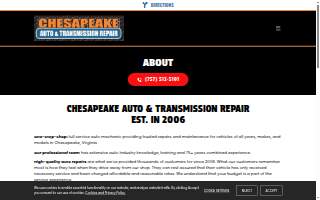 Chesapeake Auto & Transmission Repair website