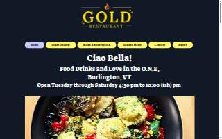 Gold Restaurant website