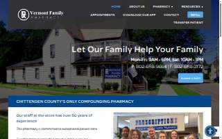 Vermont Family Pharmacy website