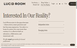 Lucid Room website