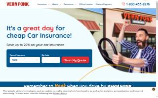 Vern Fonk Insurance website