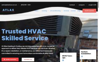 Atlas Heating & Cooling website
