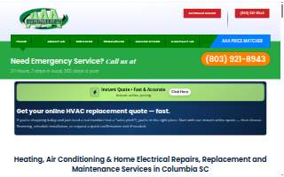 AAA Heating & Air, LLC website