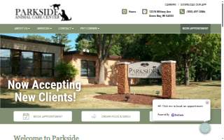 Parkside Animal Care Center of Green Bay website