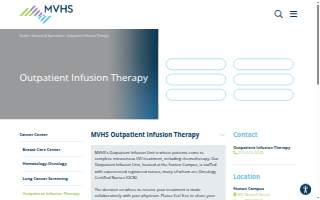 MVHS Outpatient Infusion Therapy website