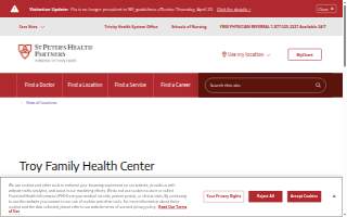 Troy Family Health Center website