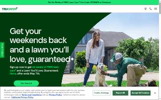 TruGreen Weed Control Of Bangor website