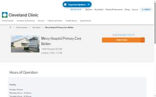 Cleveland Clinic Mercy Hospital Primary Care, Belden website