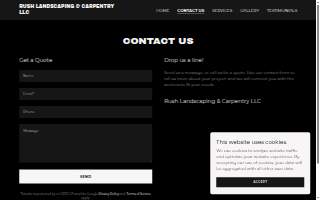Rush Landscaping & Carpentry LLC website