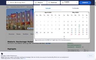 Historic Anchorage Hotel website